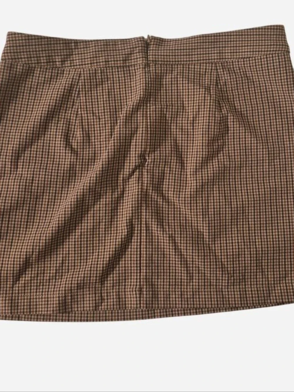 a new day Brown Check Mini Skirt M
